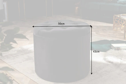 Lábtartó MODERN BAROCK STORAGE 50 cm bársony fekete