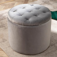 Lábtartó MODERN BAROCK STORAGE 50 cm bársony ezüst