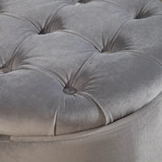 Lábtartó MODERN BAROCK STORAGE 50 cm bársony ezüst