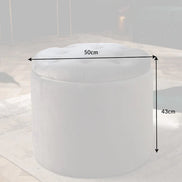 Lábtartó MODERN BAROCK STORAGE 50 cm bársony ezüst