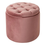 Lábtartó MODERN BAROCK STORAGE 50 cm bársony púderrózsaszín