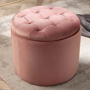 Lábtartó MODERN BAROCK STORAGE 50 cm bársony púderrózsaszín