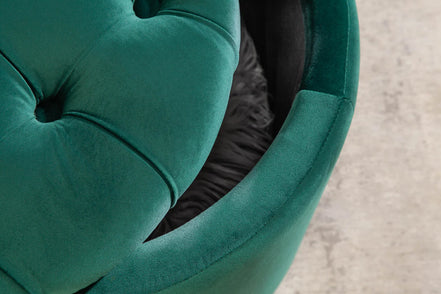 Lábtartó MODERN BAROCK STORAGE 50 cm bársony smaragdzöld