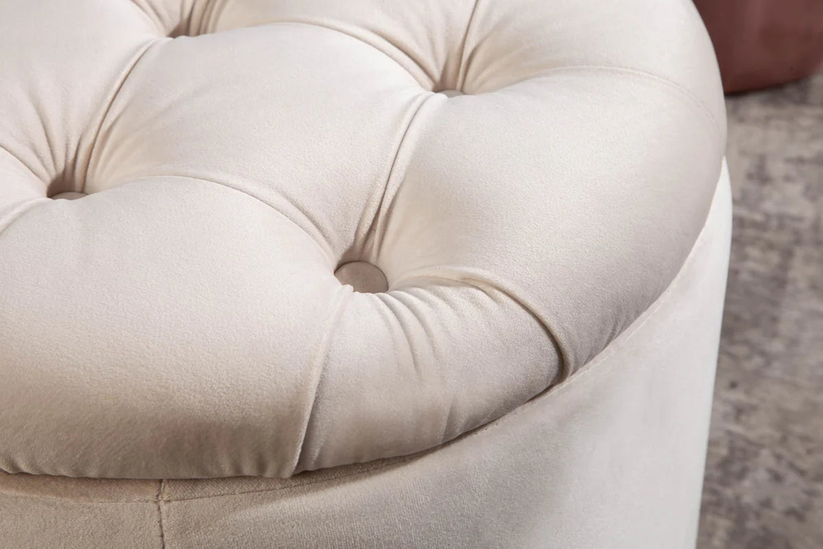 Lábtartó MODERN BAROCK STORAGE 50 cm bársony bézs