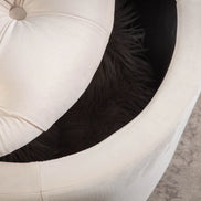 Lábtartó MODERN BAROCK STORAGE 50 cm bársony bézs