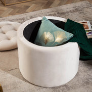 Lábtartó MODERN BAROCK STORAGE 50 cm bársony bézs