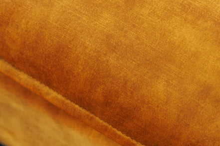 HEAVEN footstool 100 cm removable cover textured velvet mustard yellow