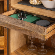 Bar cabinet SCORPION 140cm mango brown