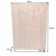 Bar cabinet SCORPION 140cm mango brown