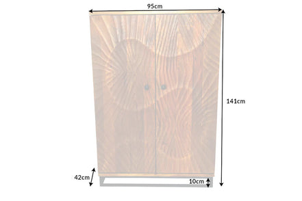 Bar cabinet SCORPION 140cm mango brown