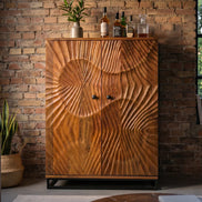 Bar cabinet SCORPION 140cm mango brown