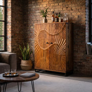 Bar cabinet SCORPION 140cm mango brown