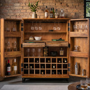 Bar cabinet SCORPION 140cm mango brown