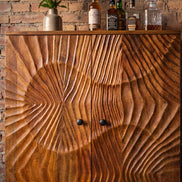 Bar cabinet SCORPION 140cm mango brown
