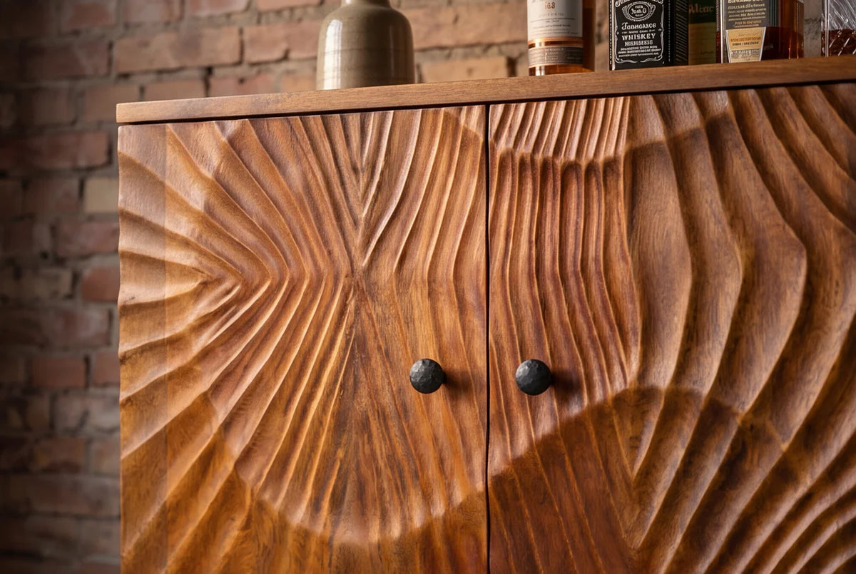 Bar cabinet SCORPION 140cm mango brown