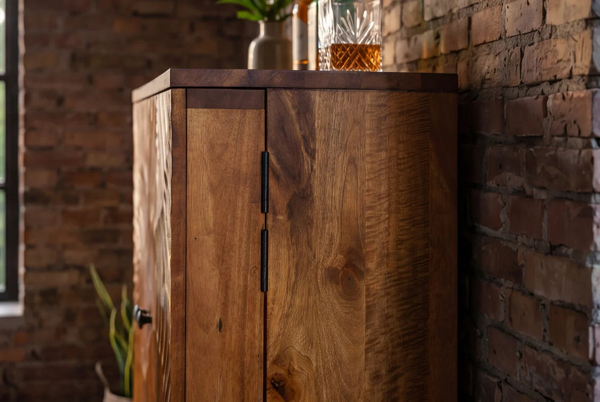 Bar cabinet SCORPION 140cm mango brown