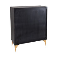 Magas komód GOLDEN SUNSET 120 cm mangófa fekete-arany