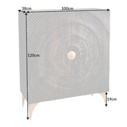 Magas komód GOLDEN SUNSET 120 cm mangófa fekete-arany