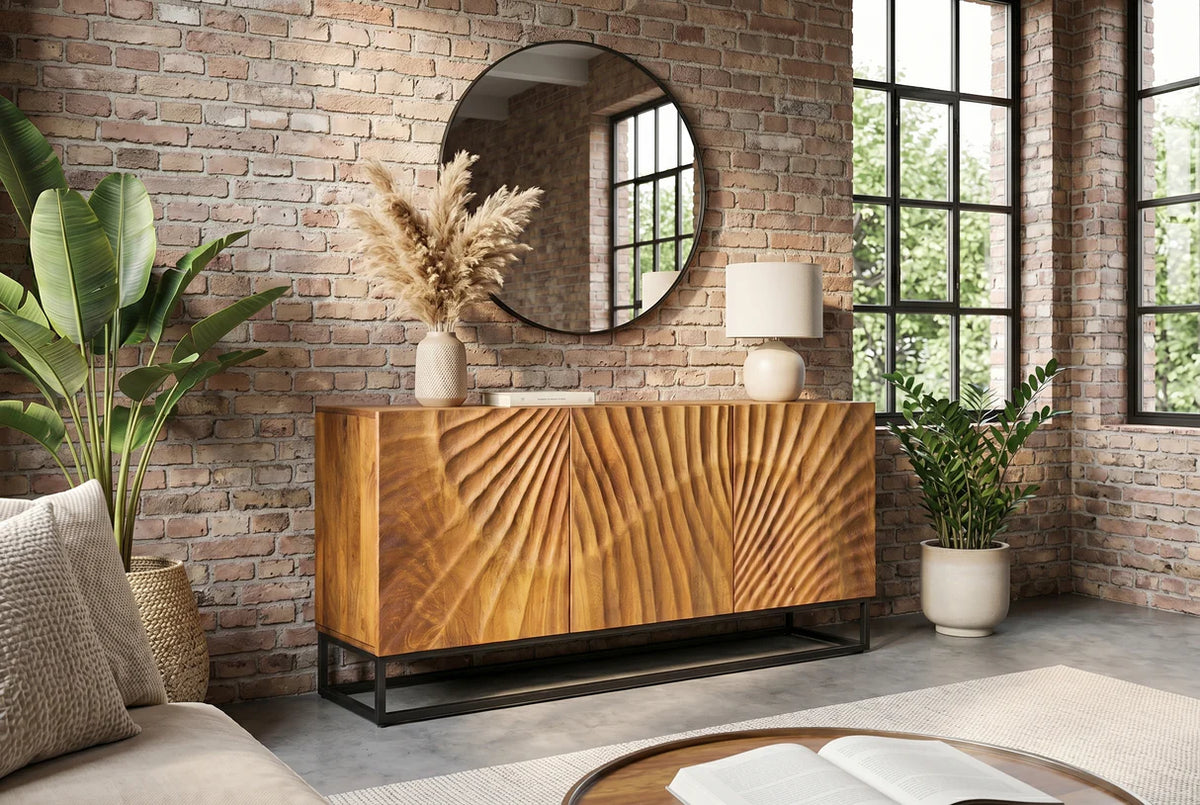 SCORPION 140cm 3D mango brown sideboard