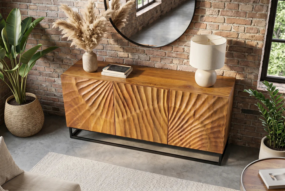 SCORPION 140cm 3D mango brown sideboard