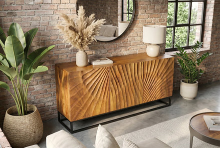 SCORPION 140cm 3D mango brown sideboard