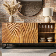 SCORPION 140cm 3D mango brown sideboard