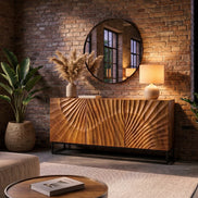 SCORPION 140cm 3D mango brown sideboard