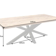 GALAXIE dining table 160cm solid mango wood