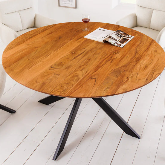 GALAXIE dining table 130cm round 25mm acacia wood