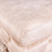 MODERN BAROCK velvet footstool, champagne color