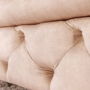 MODERN BAROCK velvet footstool, champagne color