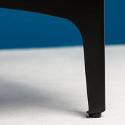 MODERN BAROCK velvet footstool, champagne color