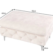 MODERN BAROCK velvet footstool, champagne color