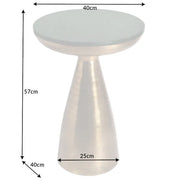 Side Table ELEMENTS 40cm gold with removable marble top green