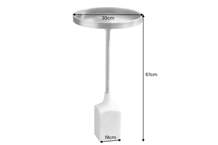 Lerakóasztal TRAYFUL 55 cm antik arany márványtalppal