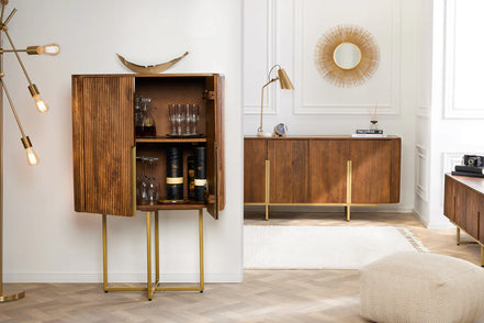 GATSBY 125cm retro style mango gold highboard