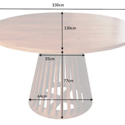 Étkezőasztal MAISON JADE 130 cm kerek akácfa