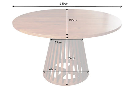Étkezőasztal MAISON JADE 130 cm kerek akácfa