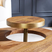 GATSBY coffee table 110cm retro style mango brown golden