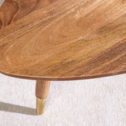 GATSBY coffee table 110cm retro style mango brown golden