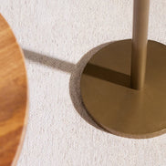 GATSBY coffee table 110cm retro style mango brown golden