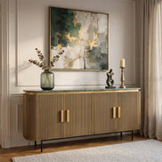 Sideboard VENEZIANO 160cm mango wood with marble top