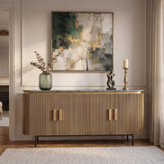 Sideboard VENEZIANO 160cm mango wood with marble top