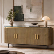 Sideboard VENEZIANO 160cm mango wood with marble top