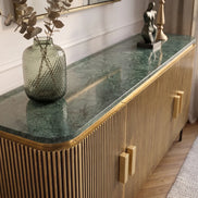 Sideboard VENEZIANO 160cm mango wood with marble top