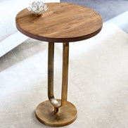 Side Table ELEGANCE 60cm mango wood top