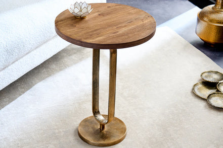 Side Table ELEGANCE 60cm mango wood top