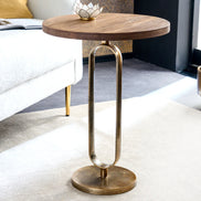 Side Table ELEGANCE 60cm mango wood top