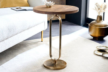 Side Table ELEGANCE 60cm mango wood top