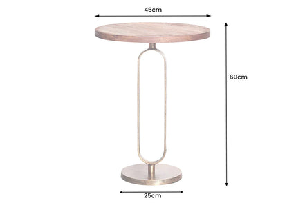 Side Table ELEGANCE 60cm mango wood top